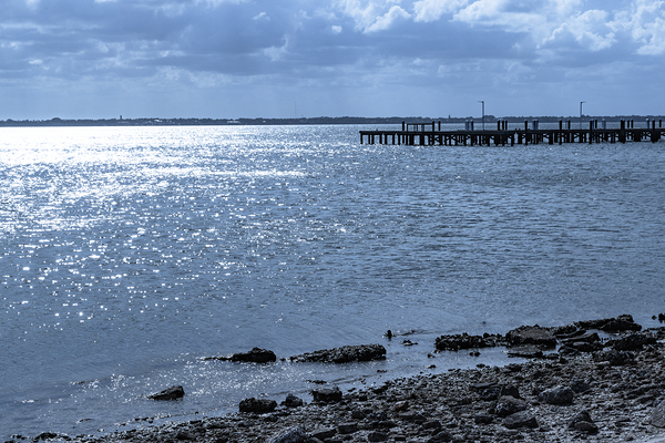  Evening waters Print