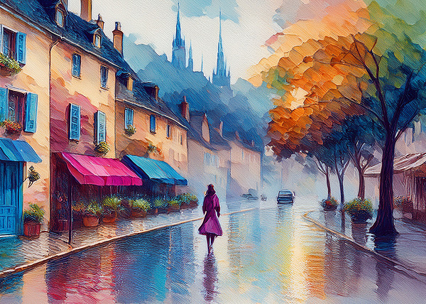 Walking Alone  Print