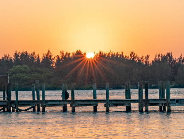 Sunset Dock Print