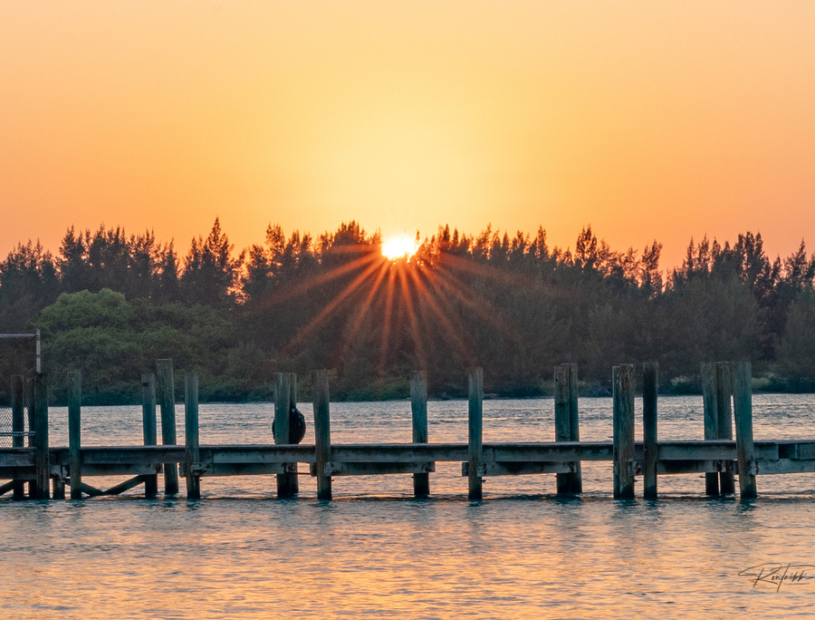 Sunset Dock  Print