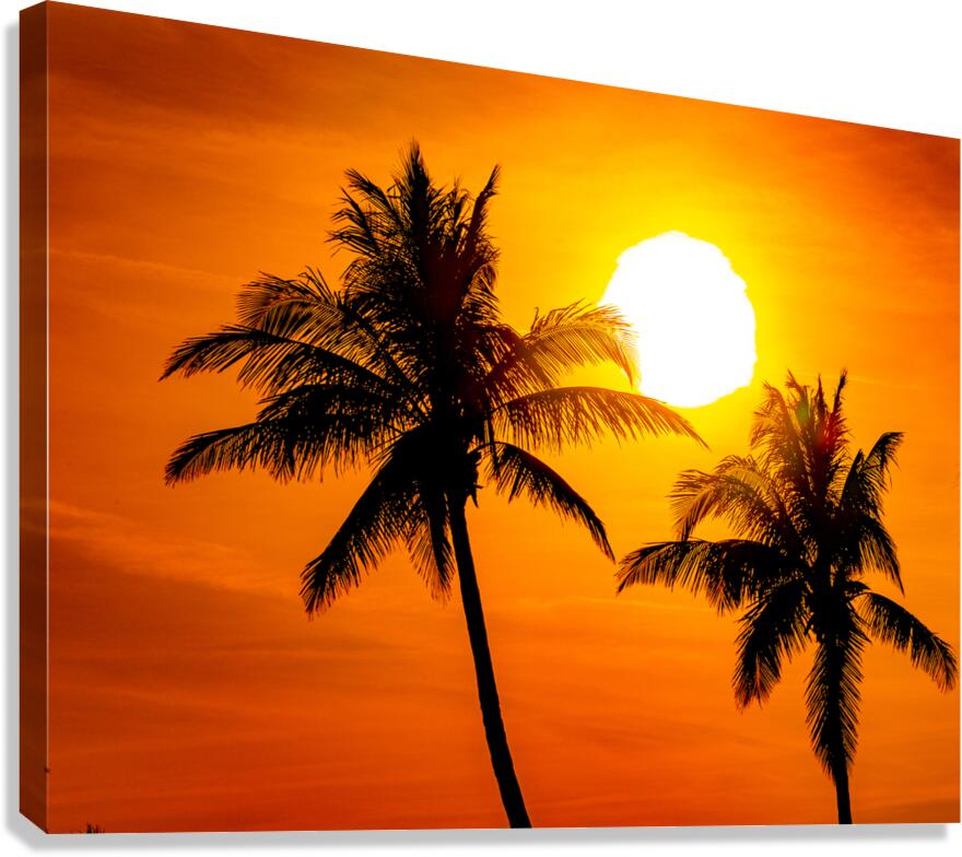 Red Palms Canvas Print