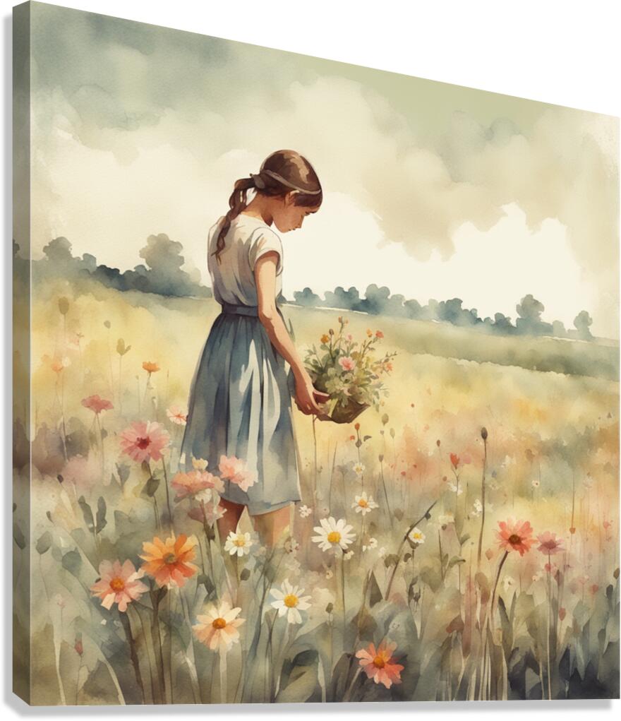 Flower Basket Canvas Print