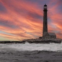 Sunrise Light House Boon island Maine 