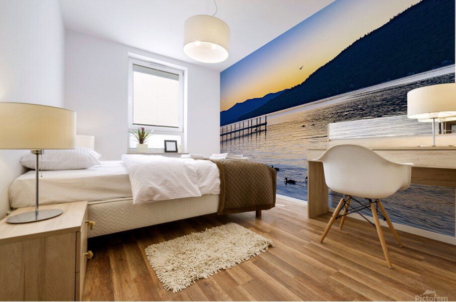 Glowing Mountains Mural print