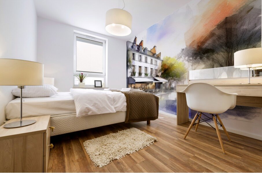 The Cafe  Mural print