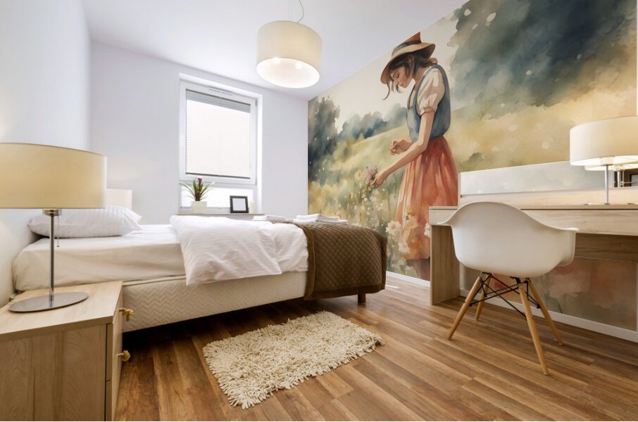 Morning Fields Mural print