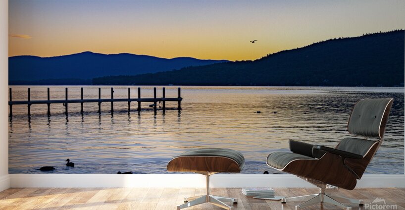 Glowing Mountains Wall Murals