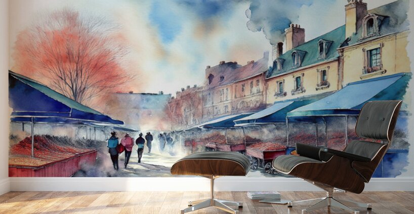 French Market Wall Murals