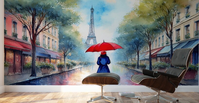 Paris  Reflections  Wall Murals