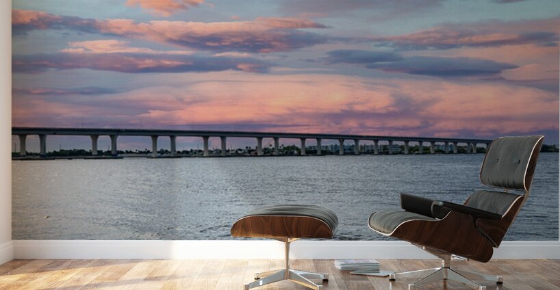 Sunset Bridge  Wall Murals
