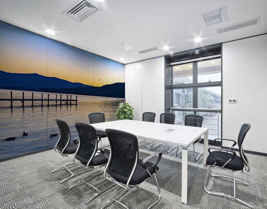 Glowing Mountains Wall Printing