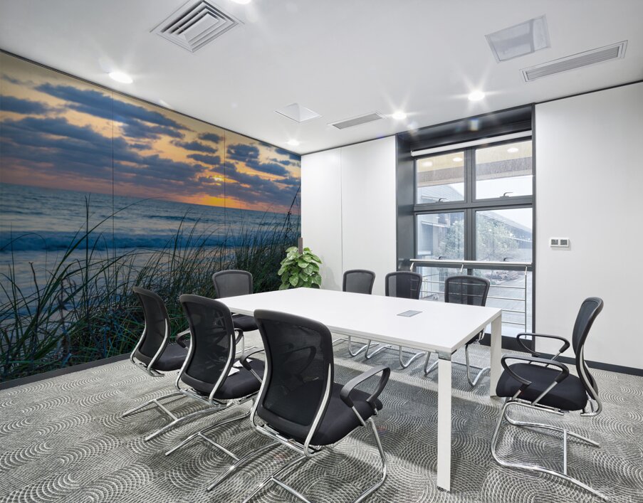 Grassy Sunrise Wall Printing