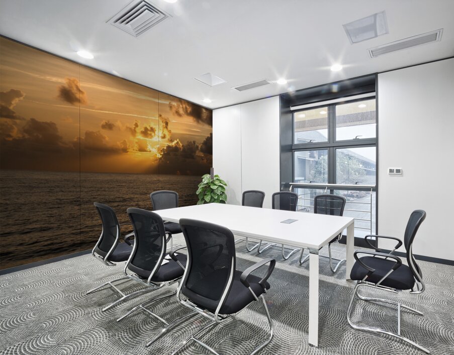 Glowing Rays Wall Printing