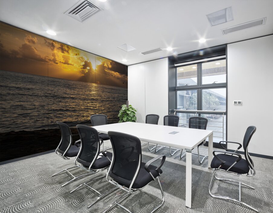 Golden Glow Wall Printing