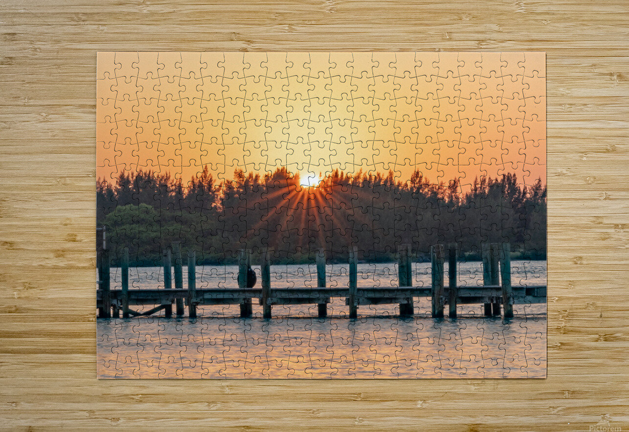 Sunset Dock Ron Taibbi fine art Photography  Puzzle printing