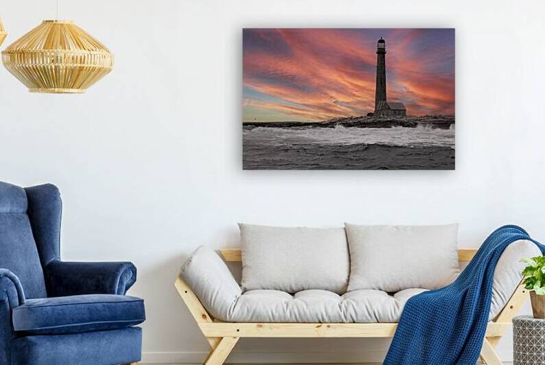 Sunrise Light House Boon island Maine  by Ron Taibbi fine art Photography 